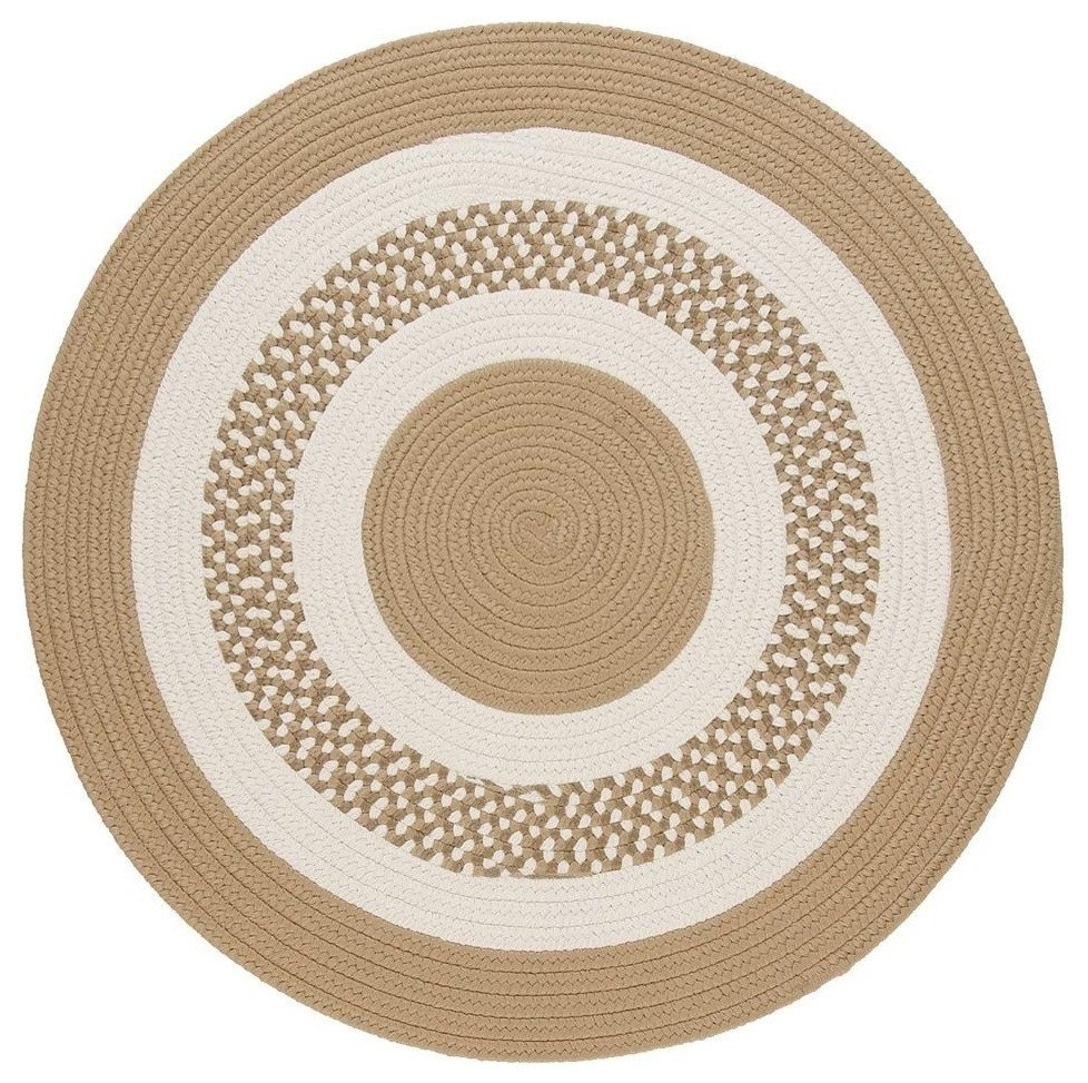 Flowers Bay - Cuban Sand 7' round, 7' Round - Farmhouse - Outdoor Rugs ...