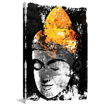 Marmont Hill, "Buddha Black Gold" by Rick Martin Print on Wrapped Canvas, 30x45