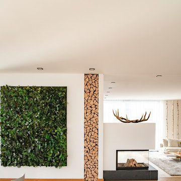 NATURADOR® Pflanzenwand im Wohnbereich einer Bauhaus-Villa in Bayern