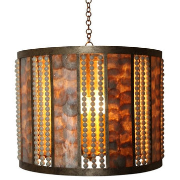 Luxe Tortoiseshell Amber Capiz Shell Drum Pendant Light, Hanging Shade Gold