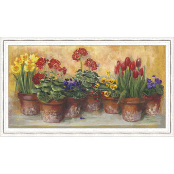 "Spring In The Greenhouse" Framed Fine Art, 39.5x21.5"