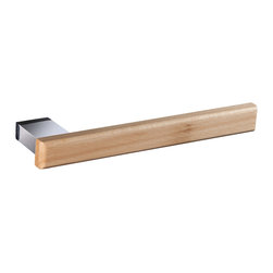 Bathroom decoration.Nature collection. Hand towel holder. Chrome-Beechwood - Towel Rings