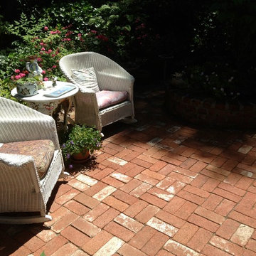 Reclaimed brick patio