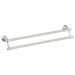 Moen - Moen Caldwell 24" Double Towel Bar Brushed Nickel, Y3122BN - Moen's Caldwell collection offers homeowners classic styling with soft curves and rich details. Enduring and classic style features give the Caldwell collection an ageless yet fashion-forward presence.  The Caldwell collection is a balance of elegance and function. This lustrous collection works seamlessly with today's lifestyles.