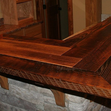 Bar top and mirror