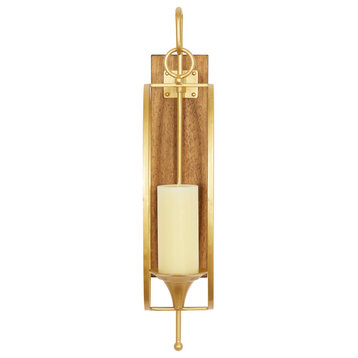 Farmhouse Gold Metal Wall Sconce 63626