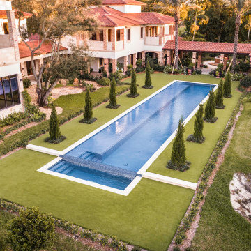 New Infinity Edge Swimming Pool With Extended Sun Shelf in Weston, Florida!