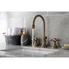 KS2983AX Widespread Bathroom Faucet With Brass Pop-Up, Antique Brass