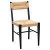 EmmaRattan Dining Chair Black/Natural Set of 2