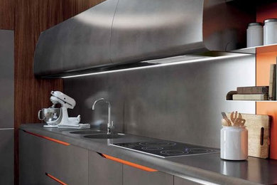 Example of a large transitional kitchen design in Miami