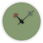 LeisureMod - LeisureMod Manchester Modern Round Silent Non-Ticking Wall Clock, Mint - The clock is Silent Ticking