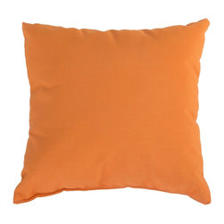 Essentials by DFO - Tangerine Sunbrella Outdoor Throw Pillow - Outdoor Cushions And Pillows