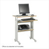 Safco MUV Standing Height Adjustable Wood/Metal Workstation in Gray