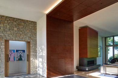 This is an example of a contemporary home design in Chicago.