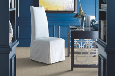 Inspiration for a contemporary home office remodel in Calgary