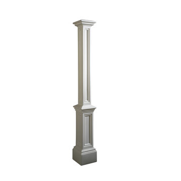 9 1/2"W x 9 1/2"D x 72"H Signature Lamp Post, Post Only, White