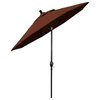 9' Aluminum Umbrella Push Tilt, Bay Brown