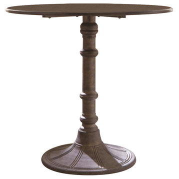 Benzara BM160759 Round Transitional Metal Bistro Dining Table, Bronze