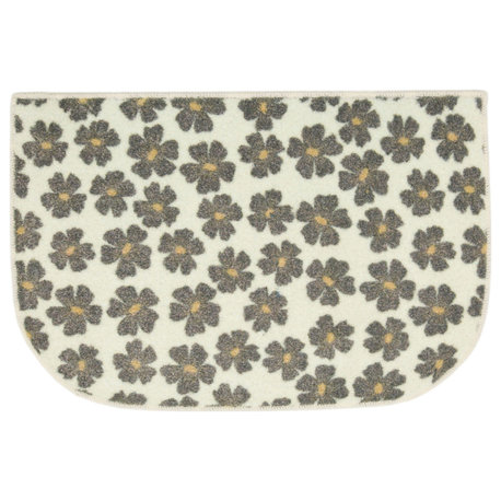 Mohawk Home Simple Floral Grey 1' 8" x 2' 6" Kitchen Mat