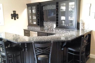 Inspiration for a contemporary home bar remodel in Wichita