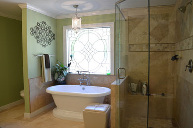 Large transitional bathroom photo in Atlanta