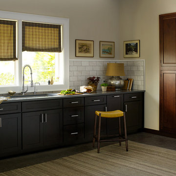 Dark Kitchen Cabinets in Birch Espresso