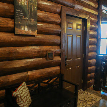interior pictures of log paneling, and log siding