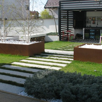 Gradina moderna - minimalist / Minimalist family garden
