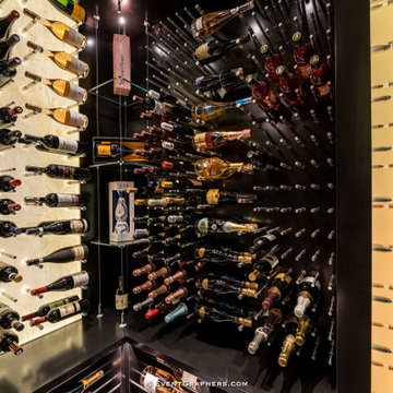 Glass Enclosed Elegant Wine Cellar By Papro Consulting