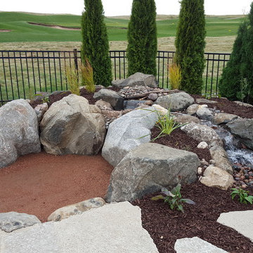 Flagstone Patio & Backyard Fire
