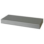 Danver - Stainless Steel Floating Shelf, 48"x10"x2.5" - Sharpen the look of your display with the Stainless Steel Floating Shelf. This stainless steel surface provides a chic utilitarian feel to your kitchen storage, a bold accent in the bedroom or a fitting addition in your workshop. New Pacific Direct Inc. constructs unique, high-quality pieces for your urban living space, channeling a warehouse feel through the use of raw natural materials.