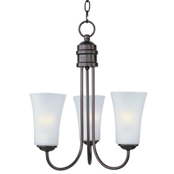 Logan 3-Light Chandelier, Oil Rubbed Bronze, Frosted