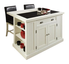 Nantucket Kitchen Island Distressed Black Finish ...