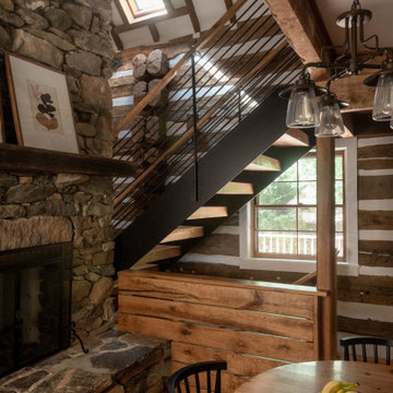 Log Cabin Steel Stair