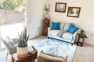 Family room - small transitional family room idea in San Francisco
