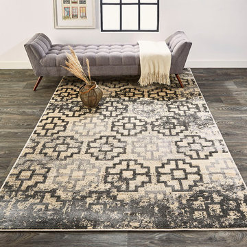 Aileen Area Rug in Gray & Cream