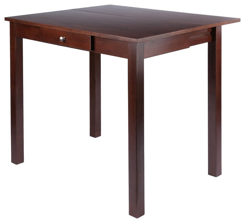 Winsome Perrone 40" Drop Leaf Transitional Solid Wood Dining Table in ...