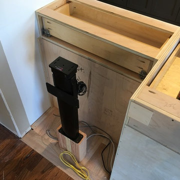 Built in Desk/Workspace with Pop up TV