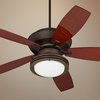 60" Casa Belle Grove Teak - Bronze Outdoor Ceiling Fan