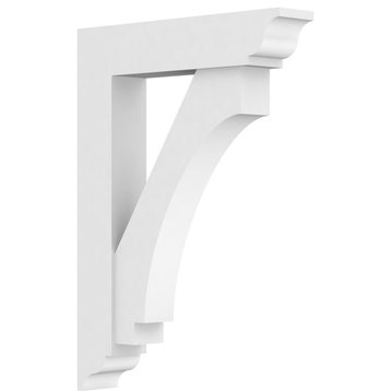 Standard Imperial Architectural Grade PVC Bracket, Traditional End, 3"wx16"dx22"h