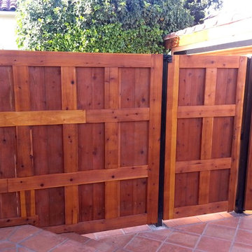 Craftsman Style Driveway Gate - Santa Monica, Ca
