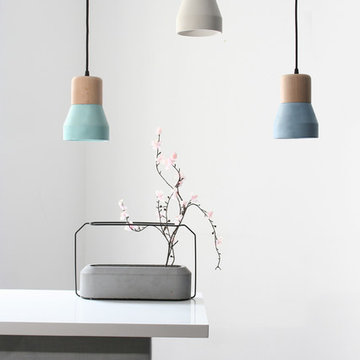 Cement Wood Lamps Design By: Decha Archjananun/Thinkk Studio