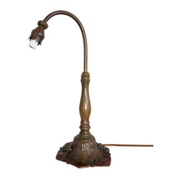 American Tiffany Furnaces Bronze One-Light Lily Table Lamp - Products