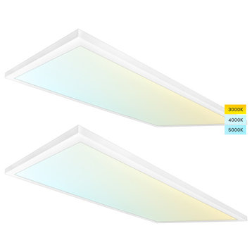 Luxrite 2x4 FT Surface Mount LED Flat Panel 3 Color Option 2 Pack