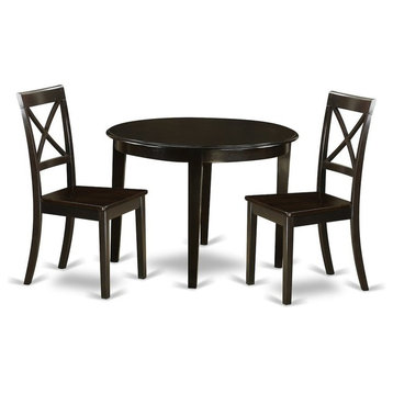 3-Piece Small Kitchen Table And Chairs Set, Round Table And 2 Dinette Chairs