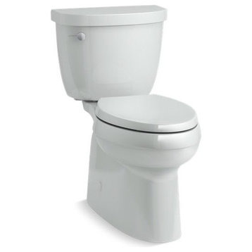 Kohler Cimarron 2-Piece Elongated 1.28 GPF Toilet With Skirted Trapway, Ice Gray