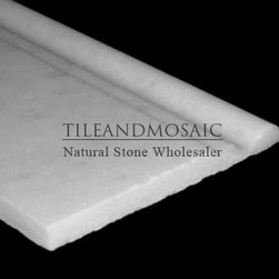 Statuary Crystal White Marble Italian Statuario 5/8" Baseboard Molding Polished - Products