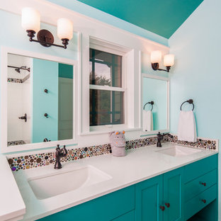 Turquoise Engineered Quartz Counter Houzz