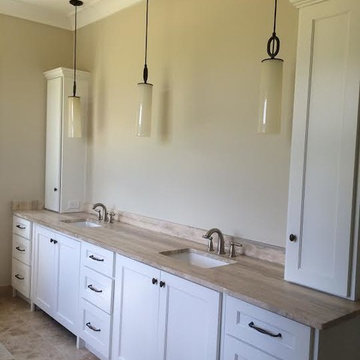 Silver Travertine Honed - Master Bath Countertop