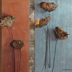Roost Bronze Lotus Leaf Wall Lamps - SKU: L916 - Lamp Sets